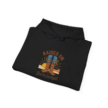 Load image into Gallery viewer, Raised on Dirt &amp; Sunlight Hoodie | Western cowgirl ranch rustic prairie