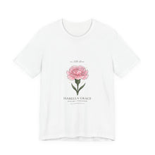 Load image into Gallery viewer, Peony Birth Flower Tee | Birth Month Flower, Personalized Name