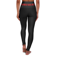 Load image into Gallery viewer, Yoga Leggings | Northern | High Waisted | Black with Red