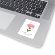 Load image into Gallery viewer, Carnation Birth Flower Sticker | Personalized Name, Botanical Watercolor
