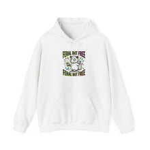 Load image into Gallery viewer, Feral But Free hoodie | feral, chaotic, quirky humor, millennial burnout