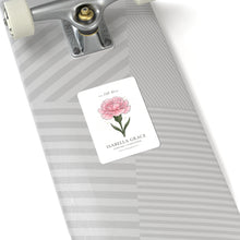 Load image into Gallery viewer, Carnation Birth Flower Sticker | Personalized Name, Botanical Watercolor
