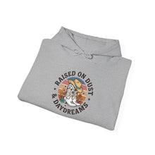Load image into Gallery viewer, Raised on Dust &amp; Daydreams Hoodie | Western Cowgirl Rustic Ranch Prairie