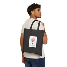 Load image into Gallery viewer, June Birth Flower Peony Tote | Personalized Botanical Watercolor, Custom Name
