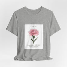 Load image into Gallery viewer, Peony Birth Flower Tee | Birth Month Flower, Personalized Name
