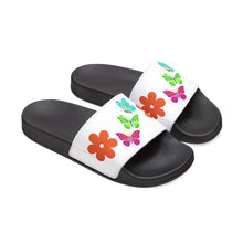 Load image into Gallery viewer, Butterflies &amp; Flowers  Women's Slides