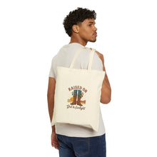 Load image into Gallery viewer, Raised On Grit &amp; Sunlight Tote | western cowgirl rustic prairie
