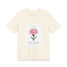 Load image into Gallery viewer, Peony Birth Flower Tee | Birth Month Flower, Personalized Name
