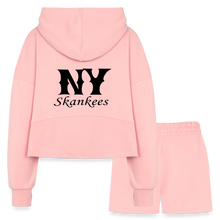 Load image into Gallery viewer, NY Skankies | Women’s Cropped Hoodie &amp; Jogger Short Set - light pink