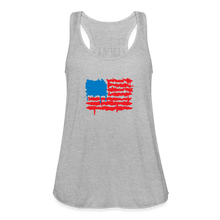 Load image into Gallery viewer, American Flag Melting | Feminine Cut Flowy Tank Top - heather gray