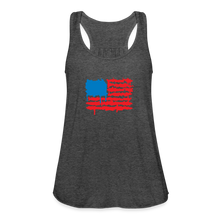 Load image into Gallery viewer, American Flag Melting | Feminine Cut Flowy Tank Top - deep heather