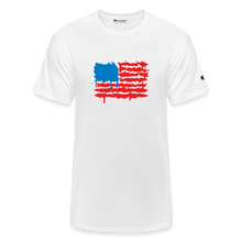 Load image into Gallery viewer, American Flag Melting | Champion Unisex Tee - white