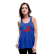 Load image into Gallery viewer, American Flag Melting | Feminine Cut Flowy Tank Top - royal blue