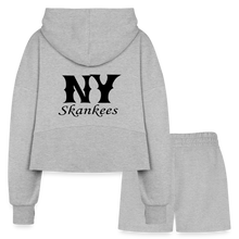 Load image into Gallery viewer, NY Skankies | Women’s Cropped Hoodie &amp; Jogger Short Set - heather gray