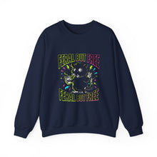 Load image into Gallery viewer, Feral But Free Sweatshirt | chaotic, quirky humor, millennial burnout