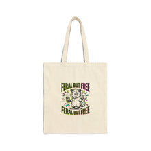 Load image into Gallery viewer, Feral But Free Illustration Tote | feral chaotic, quirky humor