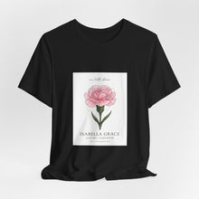 Load image into Gallery viewer, Peony Birth Flower Tee | Birth Month Flower, Personalized Name