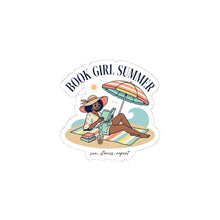 Load image into Gallery viewer, Book Girl Summer Kiss-Cut Stickers | BookTok, bookish summer aesthetic