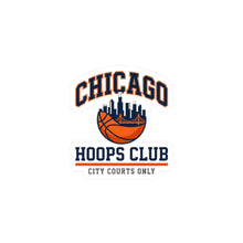 Load image into Gallery viewer, Chicago Hoops Club Kiss-Cut Sticker | city basketball, varsity streetwear