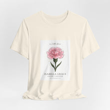 Load image into Gallery viewer, Peony Birth Flower Tee | Birth Month Flower, Personalized Name
