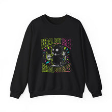 Load image into Gallery viewer, Feral But Free Sweatshirt | chaotic, quirky humor, millennial burnout