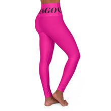 Load image into Gallery viewer, Yoga Leggings | Chicago | High-Waisted Pink with Black