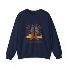 Load image into Gallery viewer, Raised on Grit &amp; Sunlight Sweatshirt | Western Cowgirl Ranch Rustic Prairie
