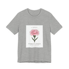 Load image into Gallery viewer, Peony Birth Flower Tee | Birth Month Flower, Personalized Name