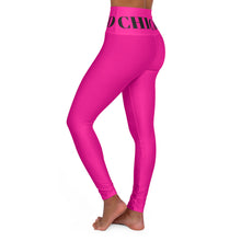 Load image into Gallery viewer, Yoga Leggings | Chicago | High-Waisted Pink with Black