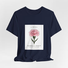 Load image into Gallery viewer, Peony Birth Flower Tee | Birth Month Flower, Personalized Name