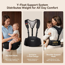 Load image into Gallery viewer, BeBeBus Hip Seat Baby Carrier | Newborn to 44 lbs