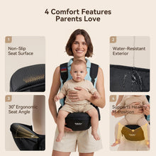 Load image into Gallery viewer, BeBeBus Hip Seat Baby Carrier | Newborn to 44 lbs