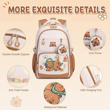 Load image into Gallery viewer, Kawaii Collection | Capybara Back Pack, Lunch Pail, Pencil Case, Coin Pouch