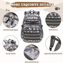 Load image into Gallery viewer, Cammo Back Pack | Lunch Bag, Pencil Case, 2 American Flag Patches