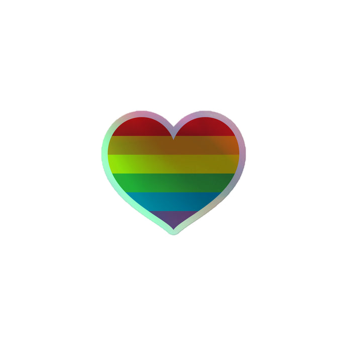 Rainbow Heart Holographic Sticker
