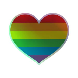 Rainbow Heart Holographic Sticker