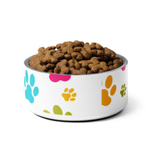 Load image into Gallery viewer, Colorful Paw Print Pet Bowl