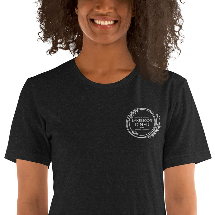 Lakemoor Diner Embroidered Left Chest Unisex Tee