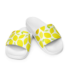 Load image into Gallery viewer, Lemon Slides White Women's