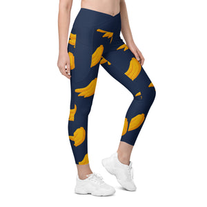 Gone Bananas Crossover Leggings With Pockets