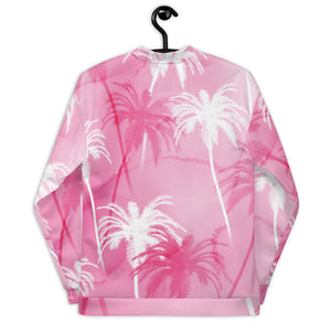 Pink Palm Trees Unisex Bomber Jacket
