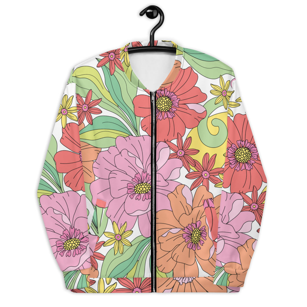 Floral Art Unisex Bomber Jacket