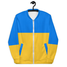 Load image into Gallery viewer, Blue &amp; Yellow Unisex Bomber Jacket