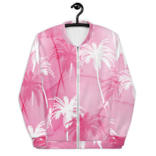 Load image into Gallery viewer, Pink Palm Trees Unisex Bomber Jacket