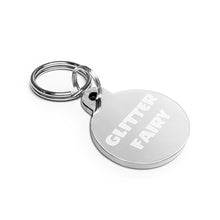 Load image into Gallery viewer, Glitter Fairy Engraved Key Chain/Pet ID Tag
