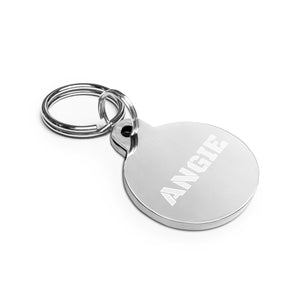Angie Engraved Key Chain/Pet ID Tag