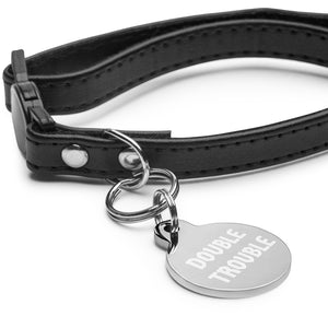 Double Trouble Engraved Key Chain/Pet ID Tag