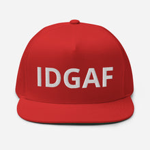 Load image into Gallery viewer, IDGAF Classic Flat Bill Hat [green undervisor]
