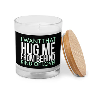 Hug Me From Behind Kind Of Love White & Mint Glass Jar Candle