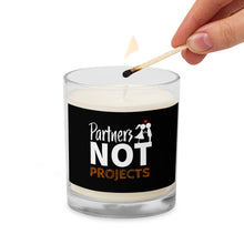 Load image into Gallery viewer, Partners Not Projects Glass Jar Soy Wax Candle